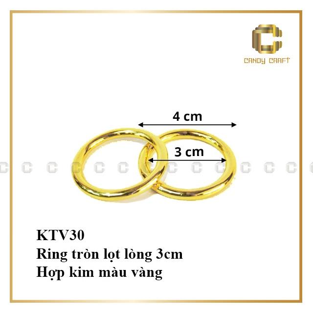 Khoen tròn 3cm - 3.8cm gắn túi - balo