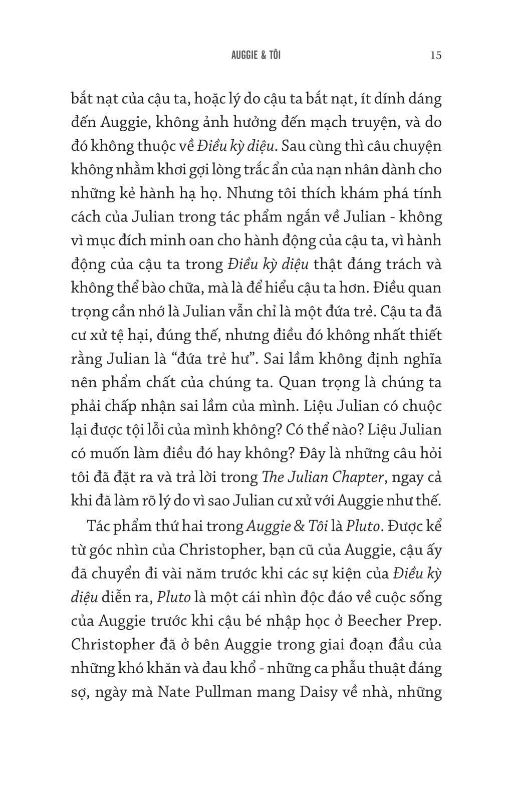 Auggie & Tôi: Ba Câu Chuyện Về Điều Kỳ Diệu