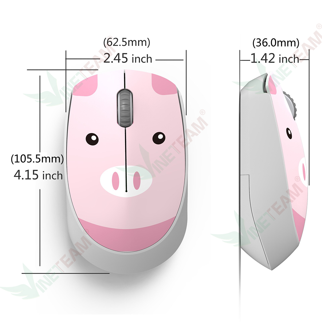 Chuột Không Dây VINETTEAM Hình Thú Dễ Thương Cute Cho Máy Tính Xách Tay Laptop PC Phù Hợp Văn Phòng Dạy- Hàng Chính Hãng - Con Hổ, Con Hổ