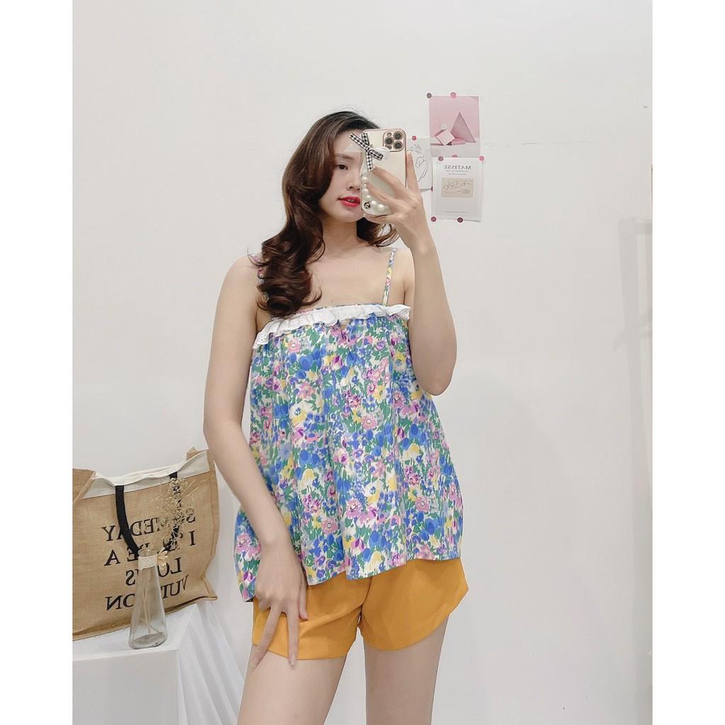 SET 2 DÂY HOA BÈO SUÔNG+ CHÂN QUẦN ĐÙI CÓ TÚI-hình thật shop chụp