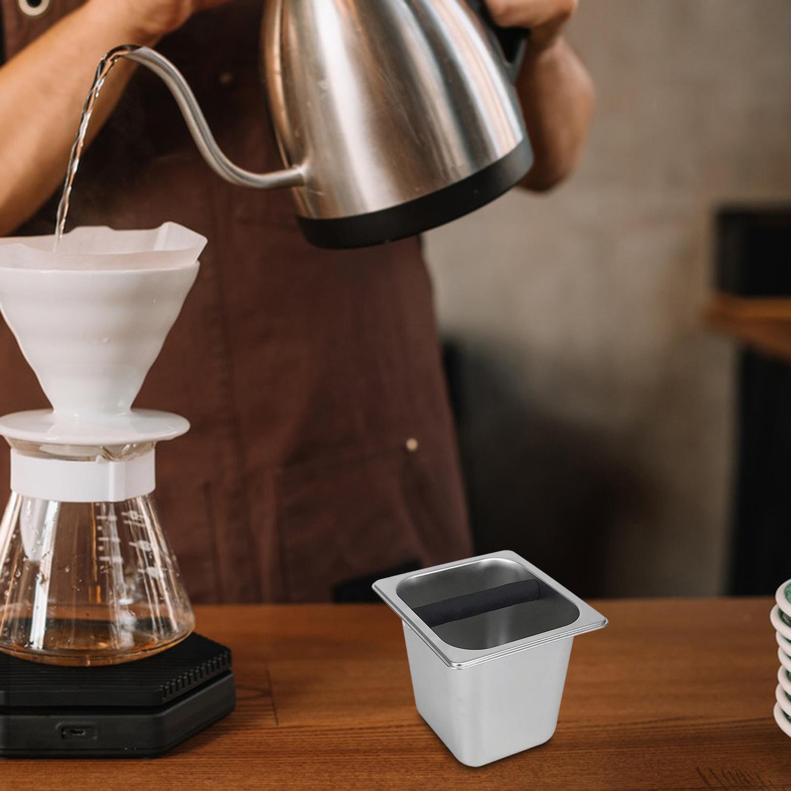 Stainless Steel Espresso with Rubber Bar for Home, Kitchen, Cafe Shop,