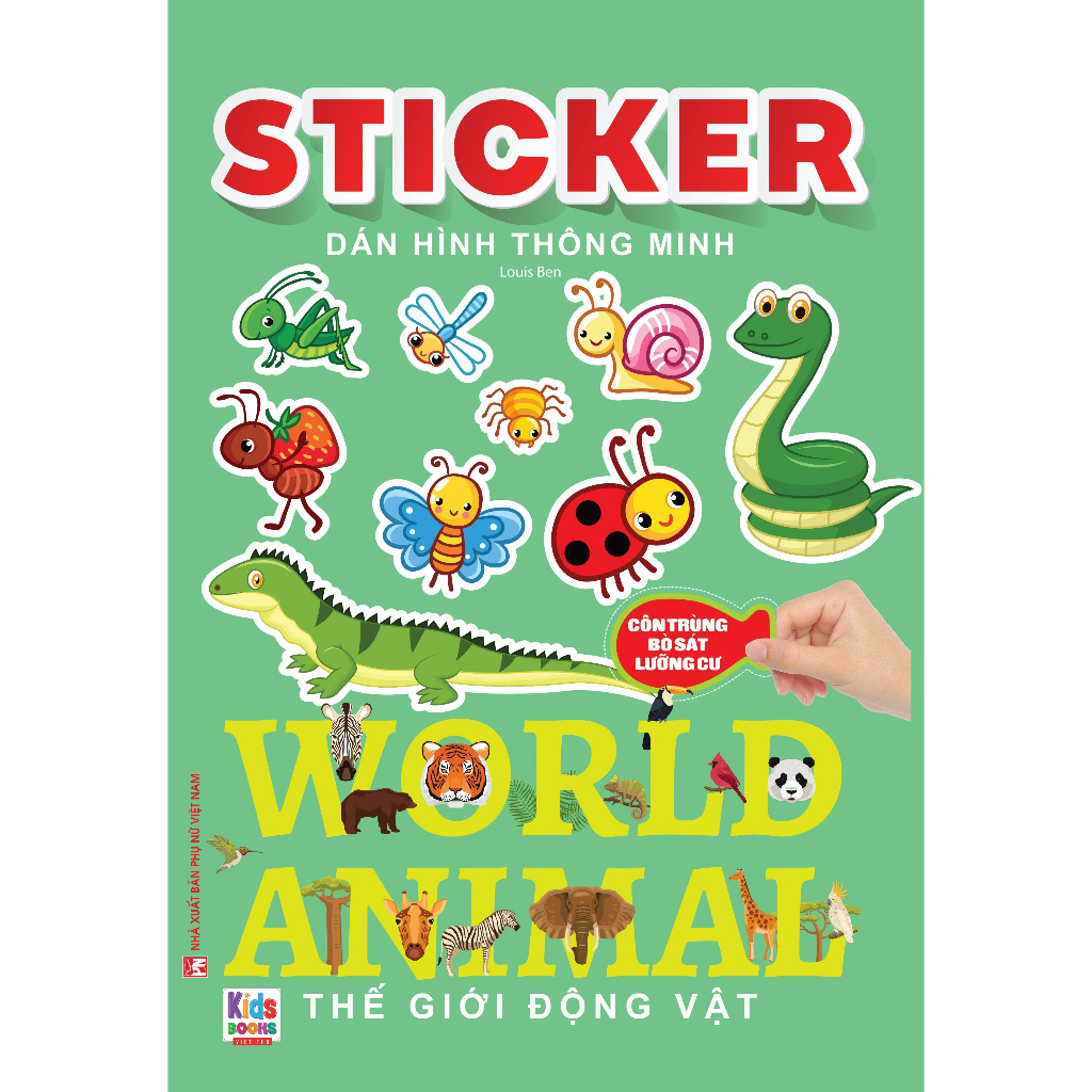 Sách - Combo 6 cuốn Sticker dán hình thông minh Thế Giới Động Vật