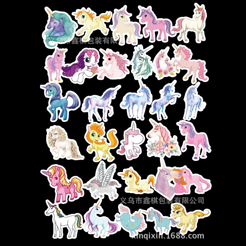 Bộ 33 miếng Sticker hình dán Pony