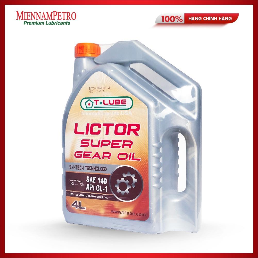 Dầu Nhớt Tlube Lictor Super Gear oil SAE 140 API GL-1 4L MiennamPetro Bảo Vệ Hộp Số Các Dòng Xe Ô Tô, Xe Bán Tải