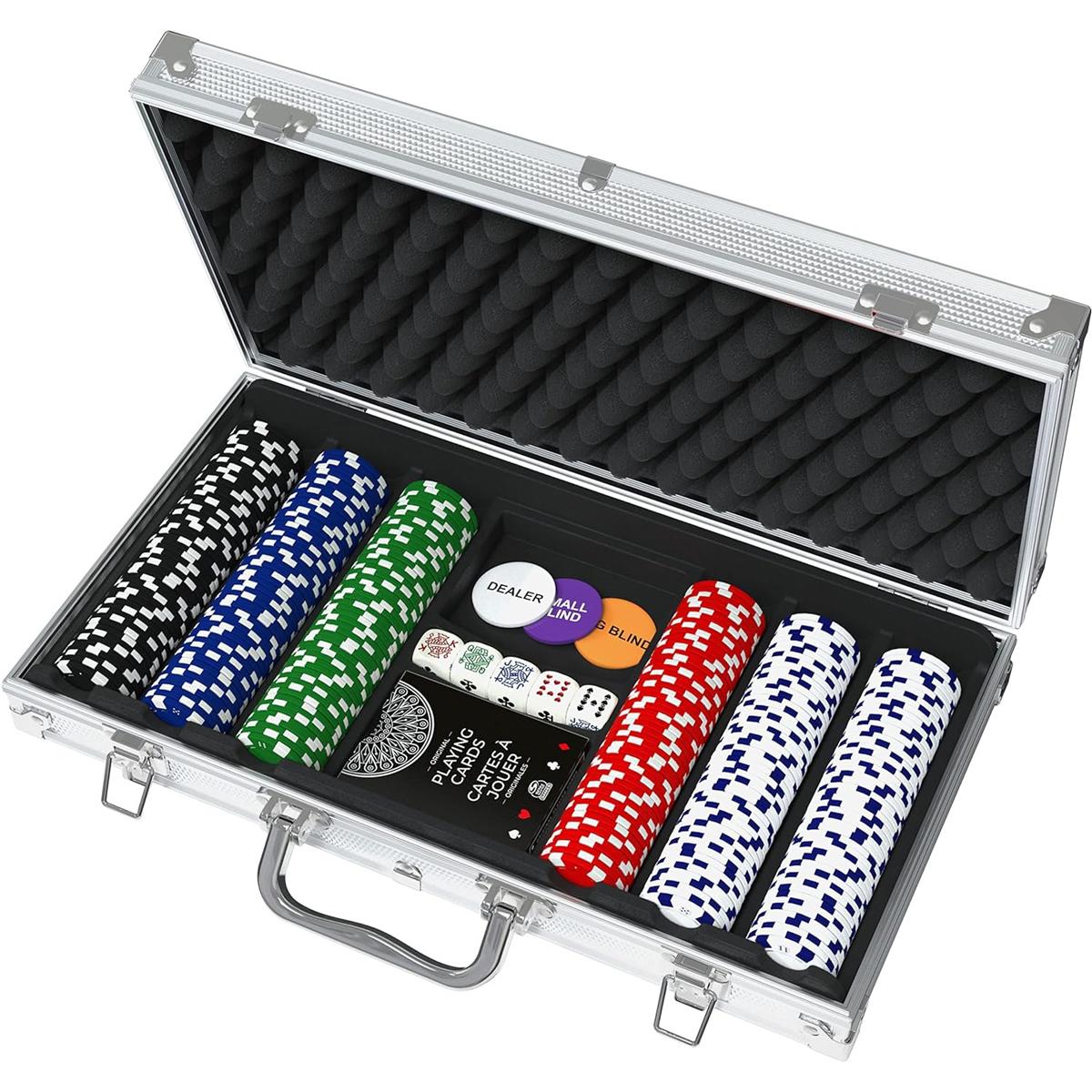 Đồ Chơi 300 Poker Chips Không Số Kèm Khay Đựng - Spin Master 6065367