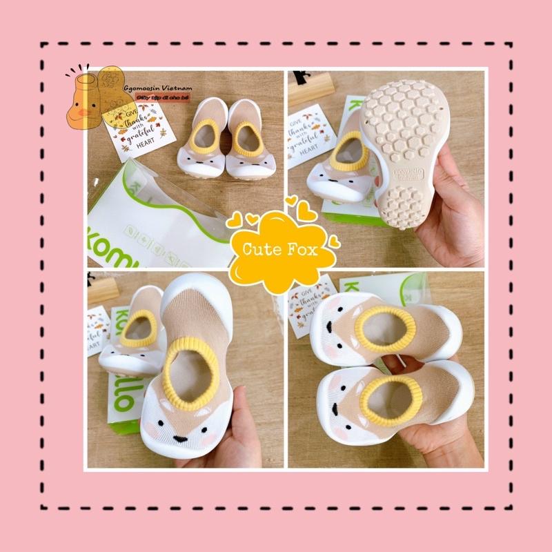 (3-5 TUỔI) MADE IN KOREA GIÀY TẤT CHO BÉ CUTE FOX BROWN