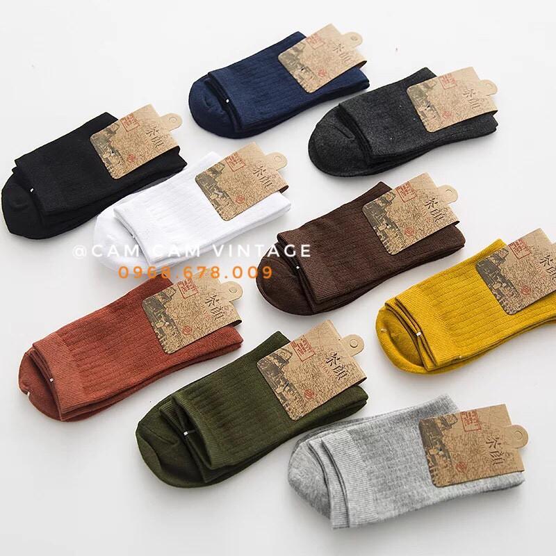 TẤT CAO CỔ NỮ VỚ CAO CỔ NỮ TẤT VINTAGE KOREAN BASIC SOCKS TẤT VỚ UNISEX