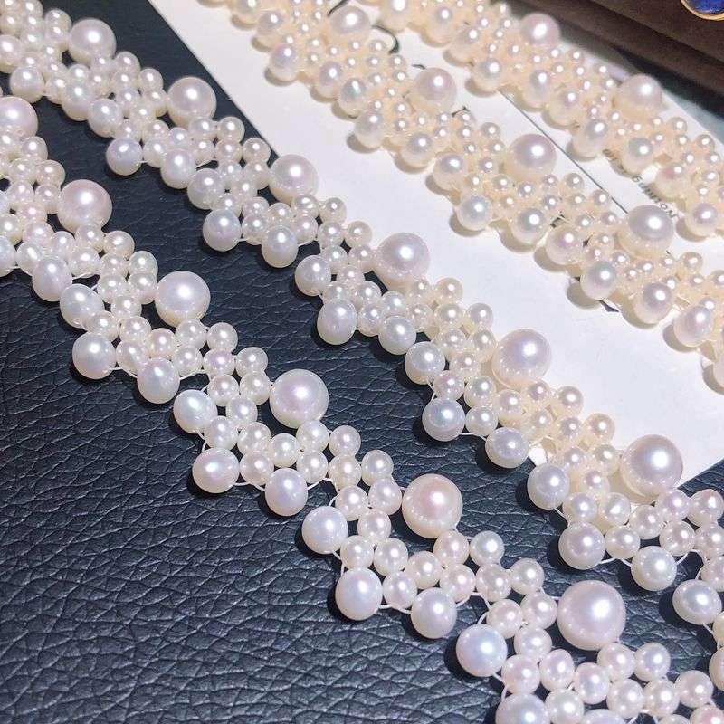Vòng Cổ Ngọc Trai Thiên Nhiên Cao Cấp - Kết Viền Hoa Sao - Trang Sức Cô Tấm - PILULE PERL - CTJ9805