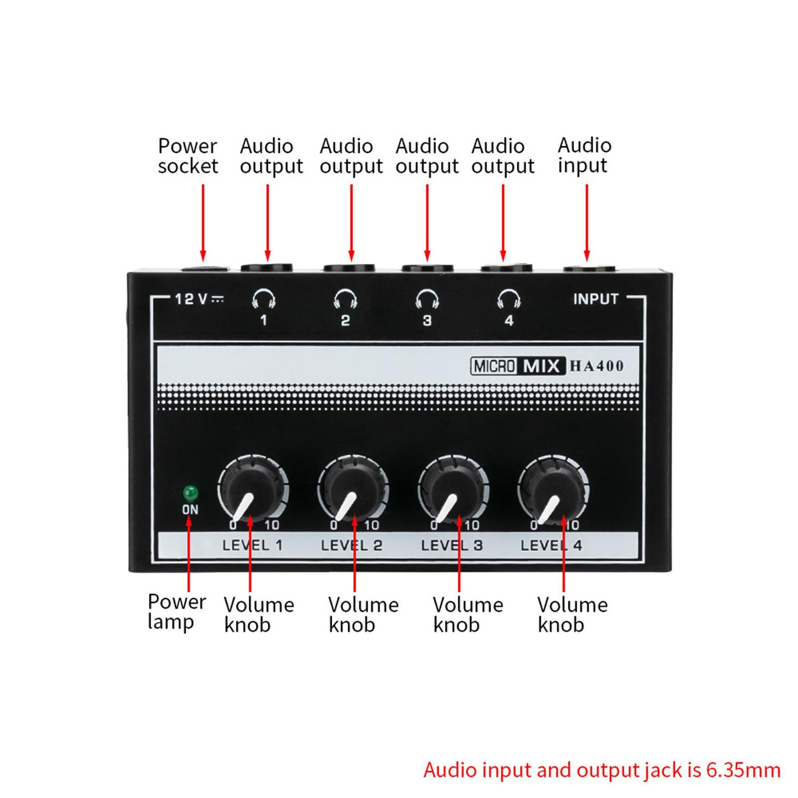 Headphone Amplifier Low Noise Sound Mixer Loudspeaker for Stage Performances