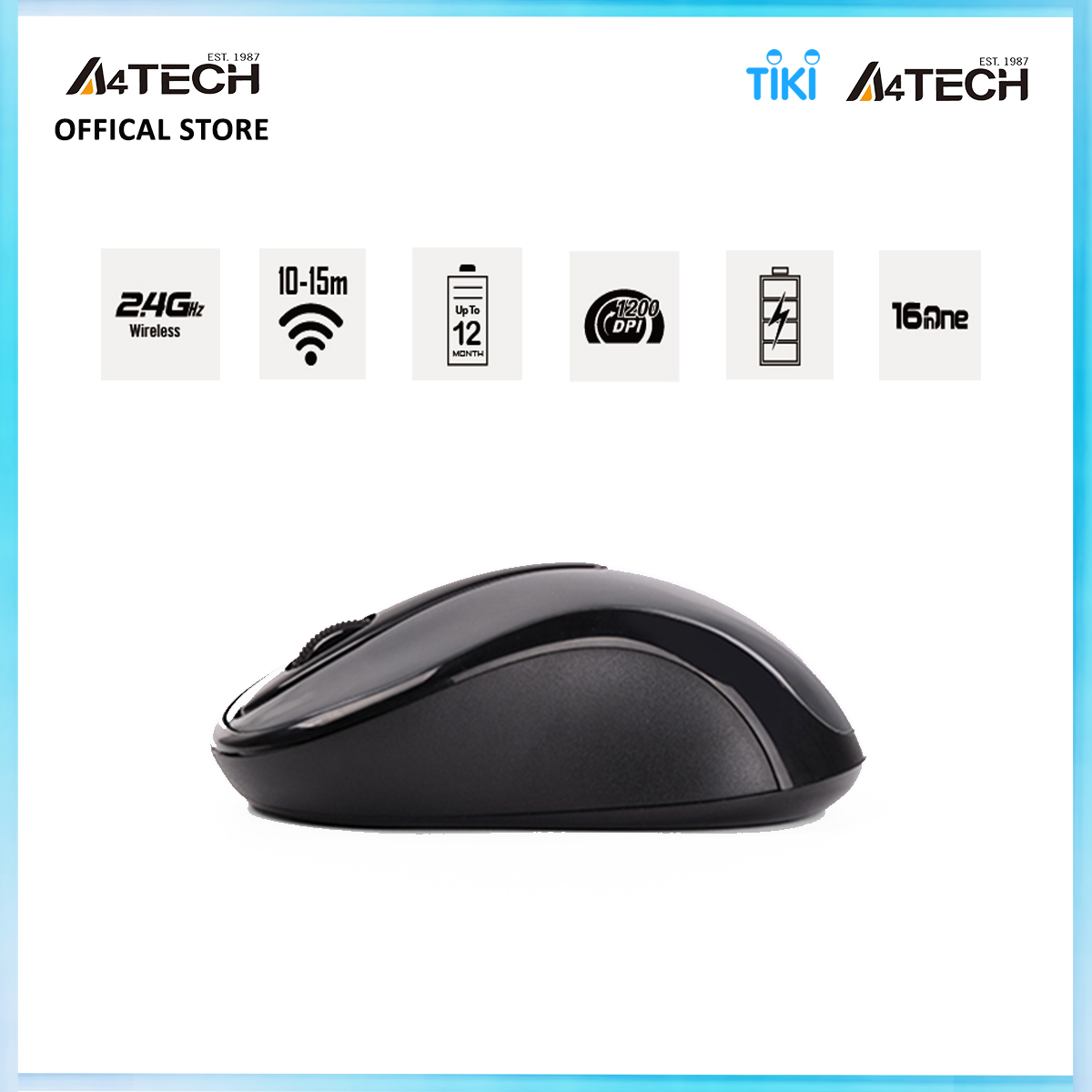 Chuột vi tính G3-280NS Wireless A4tech Small box - Hàng chính hãng