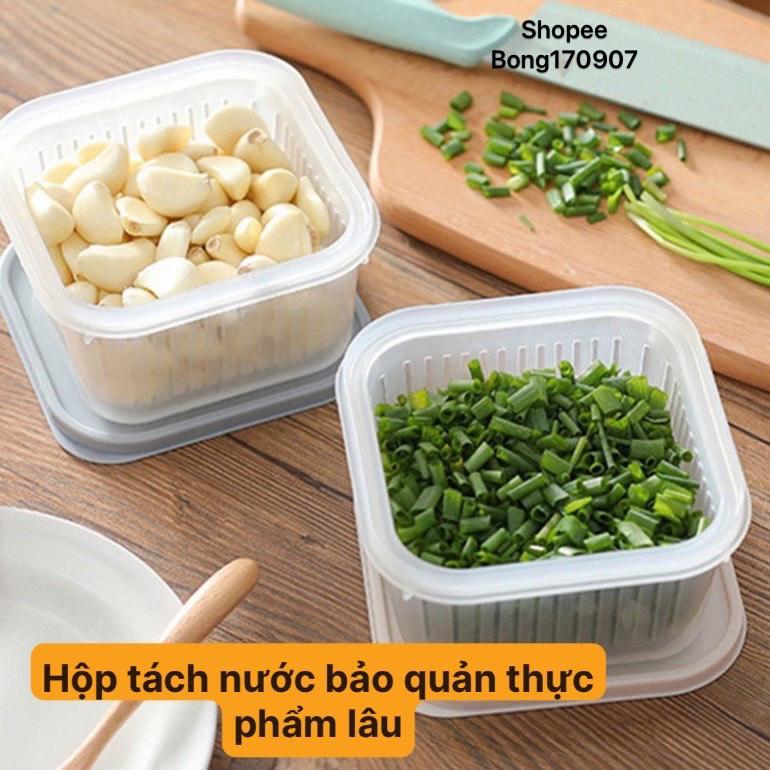 Hộp Đựng Thức Ăn Tách Nước Giúp Thực Phẩm Tươi Lâu