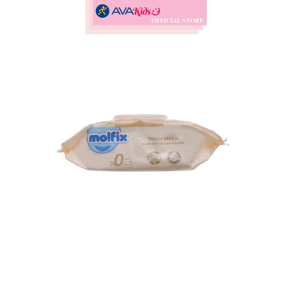 Combo 2 khăn ướt Molfix sơ sinh dịu nhẹ không mùi gói 100 miếng