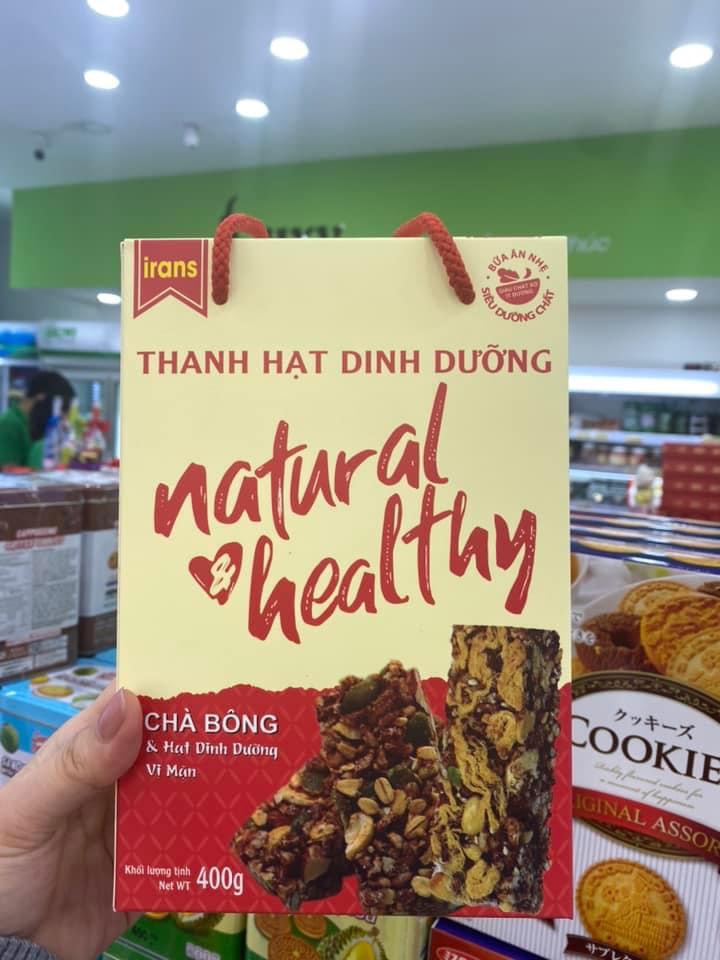 THANH GẠO LỨT CHÀ BÔNG MIX HẠT DINH DƯỠNG hộp 400gr