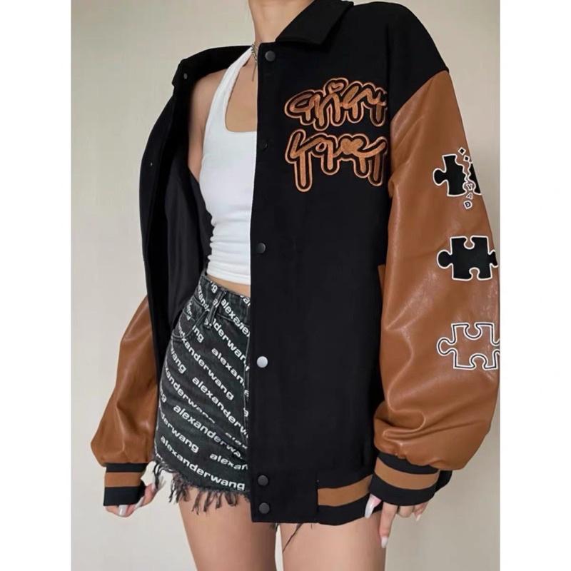 áo bomber tay da -M4outfit