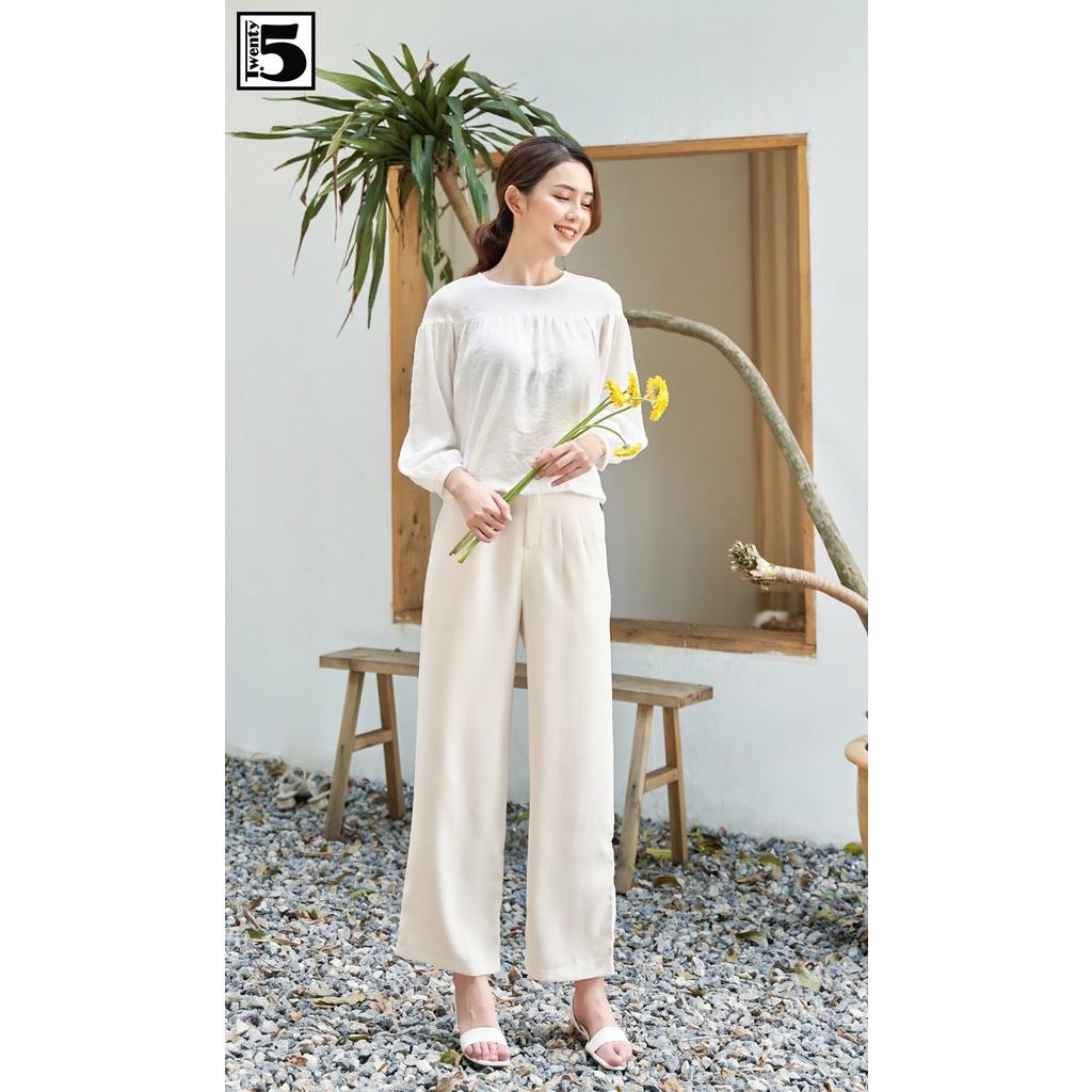 Quần dáng suông nữ, ống rộng Twentyfive N61
