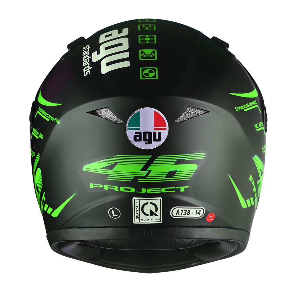 Mũ bảo hiểm Đẹp Moto Fullface Tem 14 _ Mũ Bảo Hiểm Phượt Fullface AGU có kính chắn gió, chống nắng, chông chói_ Nhiều màu