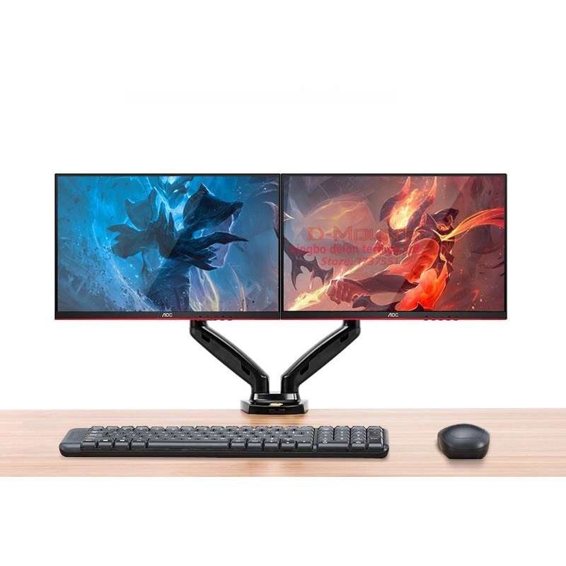 Giá treo 2 màn hình kép NB F160 17-27 inch, tải trọng 9kg mỗi bên