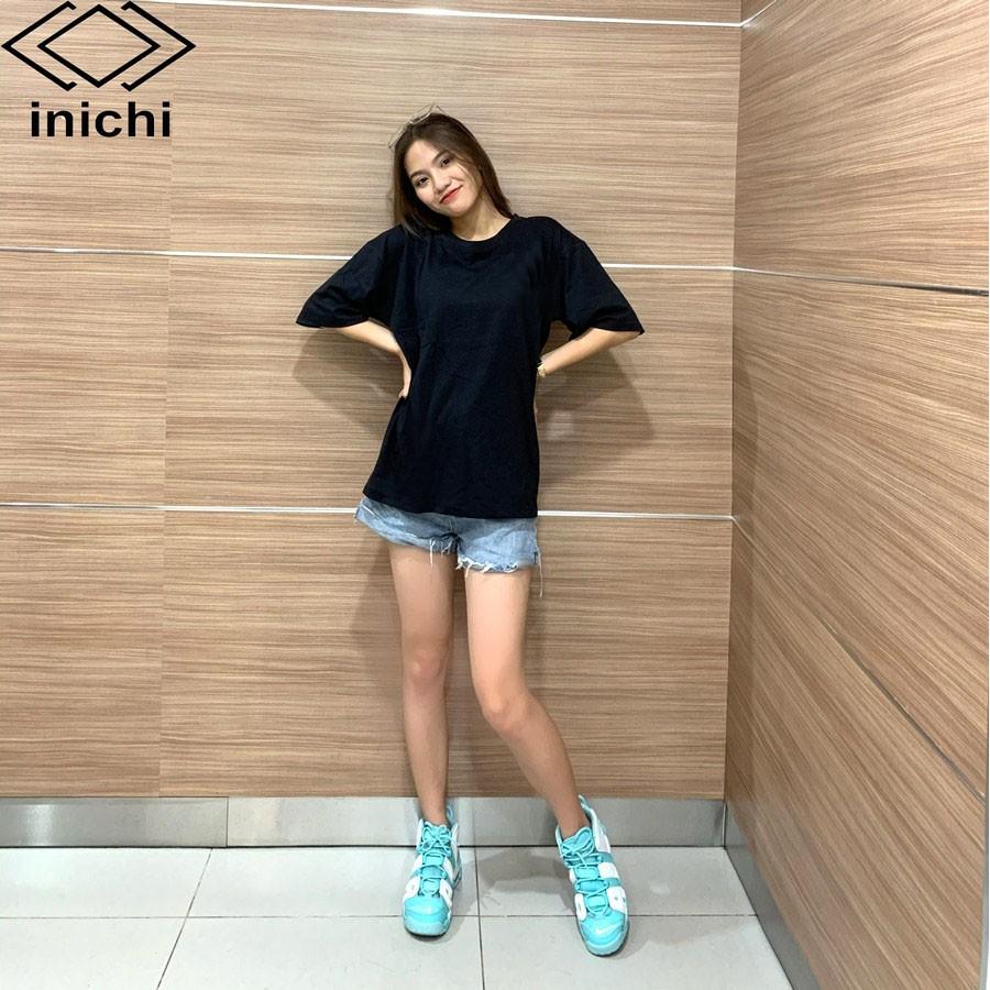Áo thun trơn tay lỡ Unisex INICHI form rộng cá tính vải cotton co giãn 4 chiều nhiều màu - A642