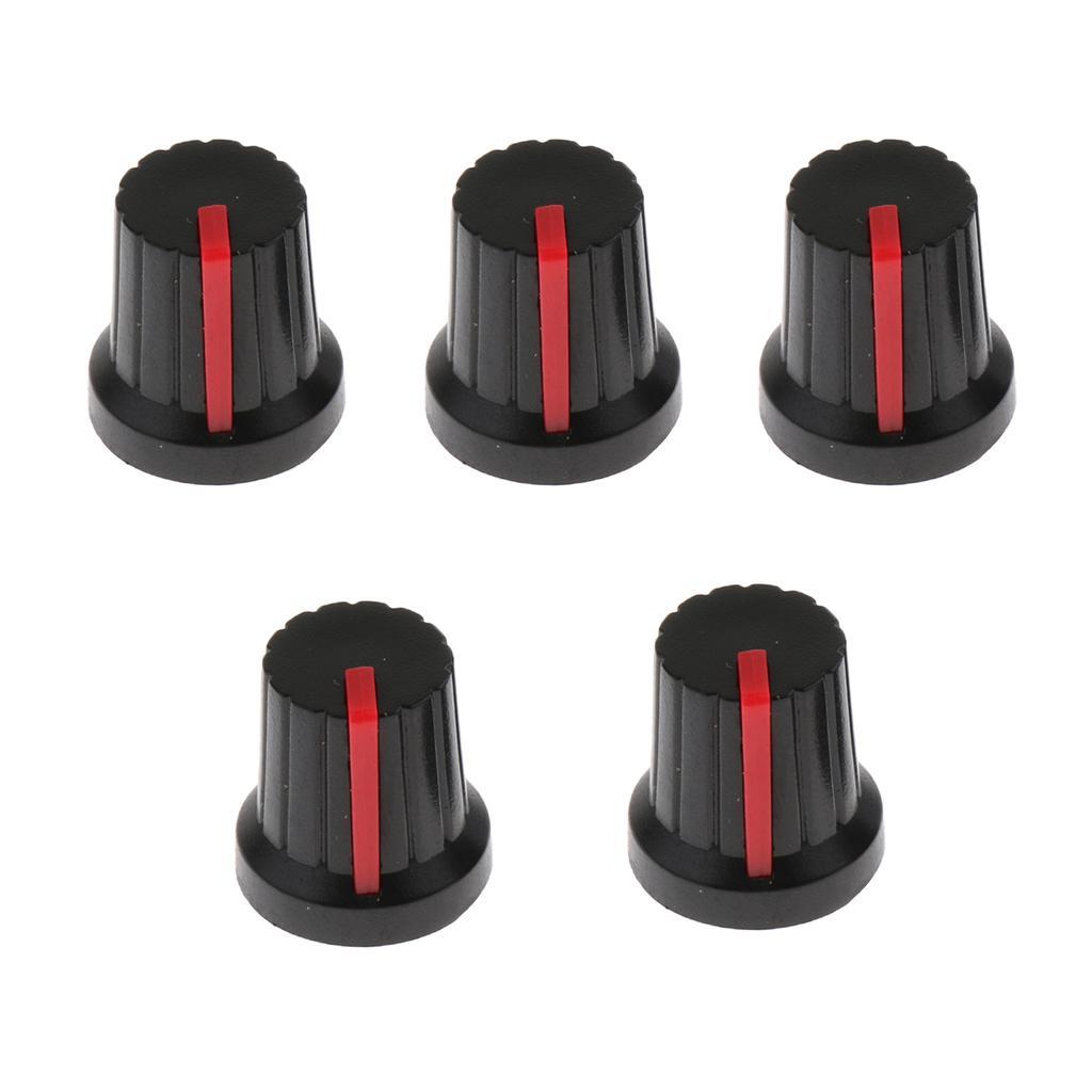 5pcs   Guitar Effect Pedal Knob Amp  Control Knobs black