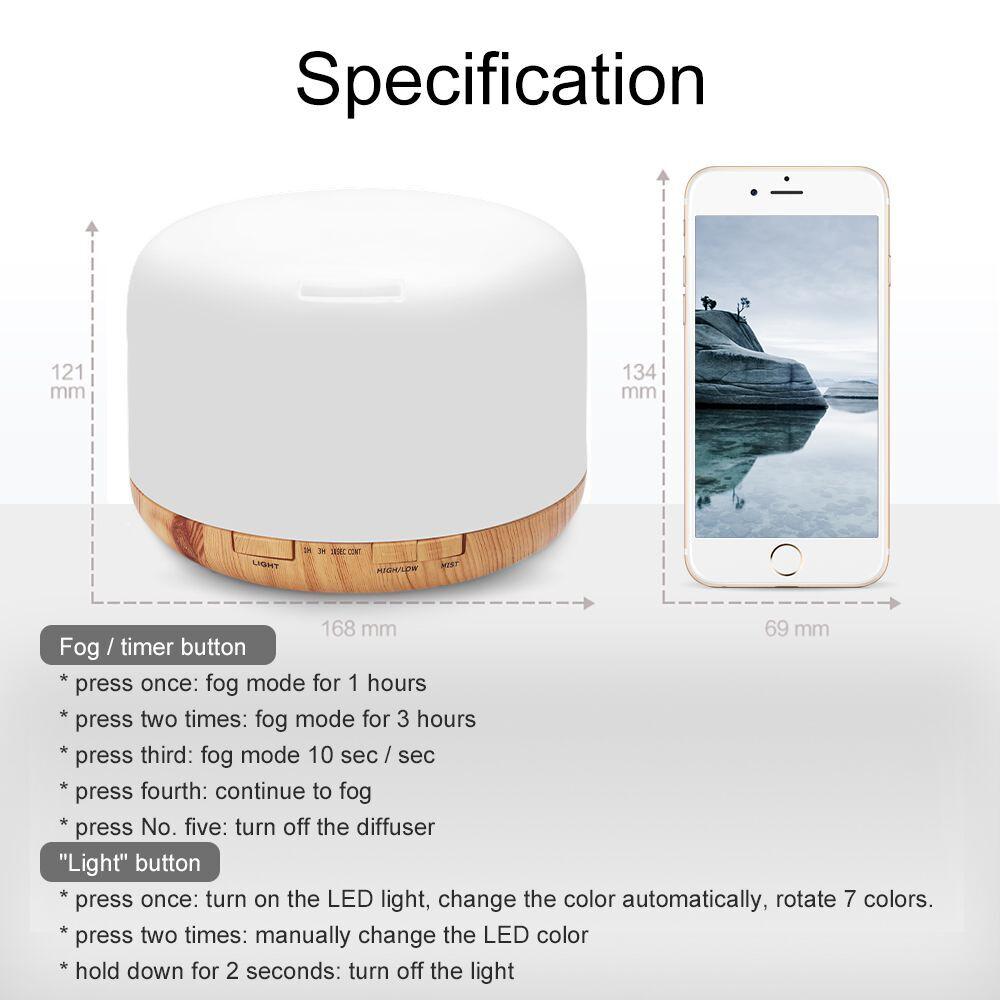 Máy khuếch tán tinh dầu làm ẩm không khí 500ml