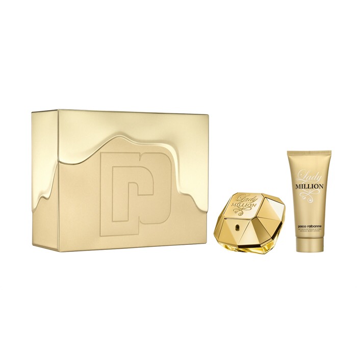 Bộ Set Nước hoa nữ Paco Rabanne Lady Million Gift Set Edp 80Ml + Body Lotion 100Ml