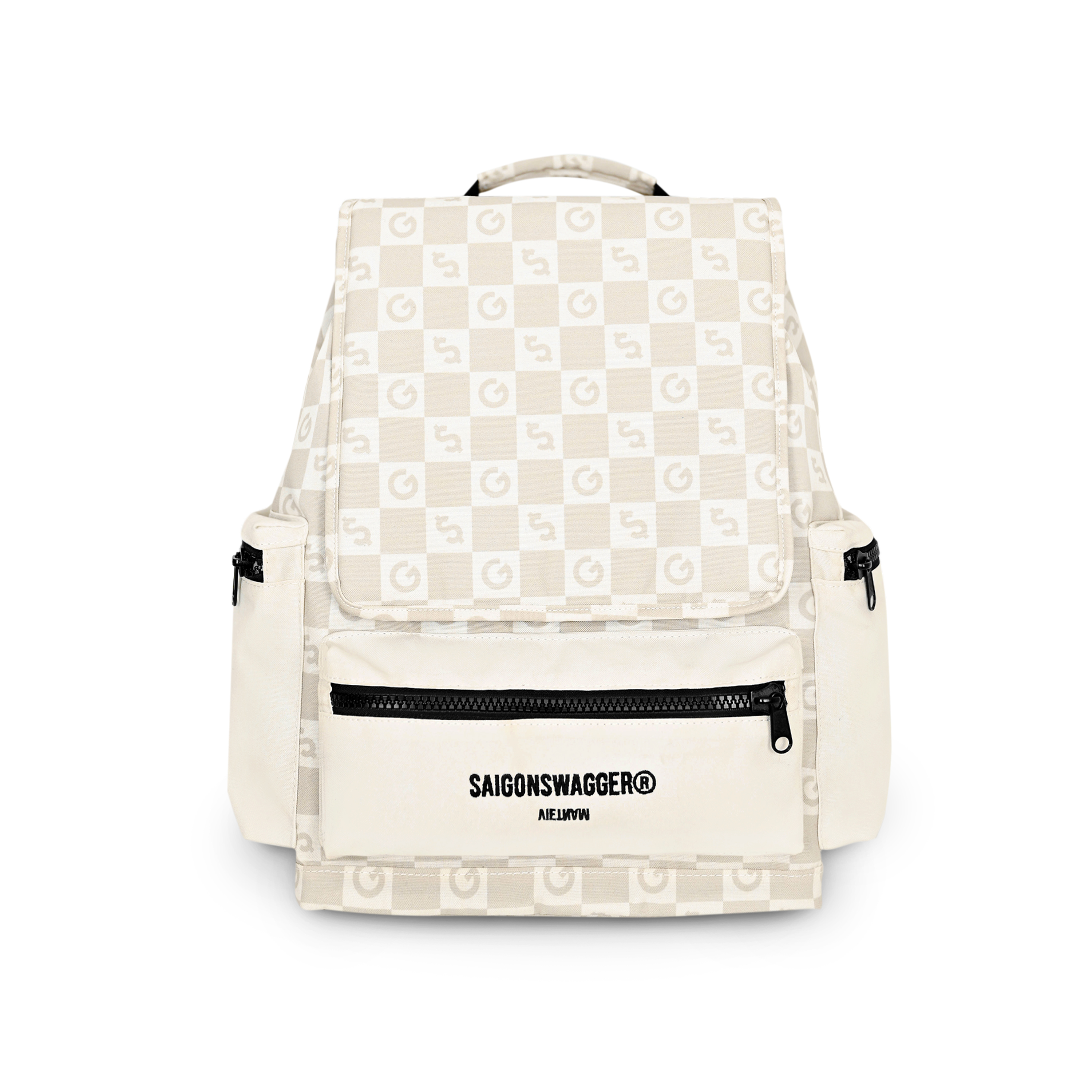 Balo SAIGON SWAGGER Versatile Checked Backpack Ngăn Chống Sốc Lap 16inch