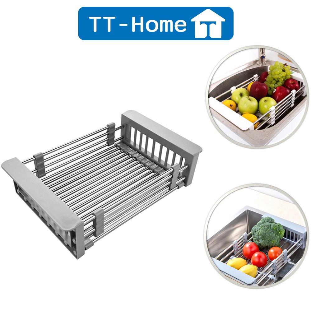 Kệ giá rổ gác bồn rửa chén bát đĩa inox 304 siêu tiện lợi