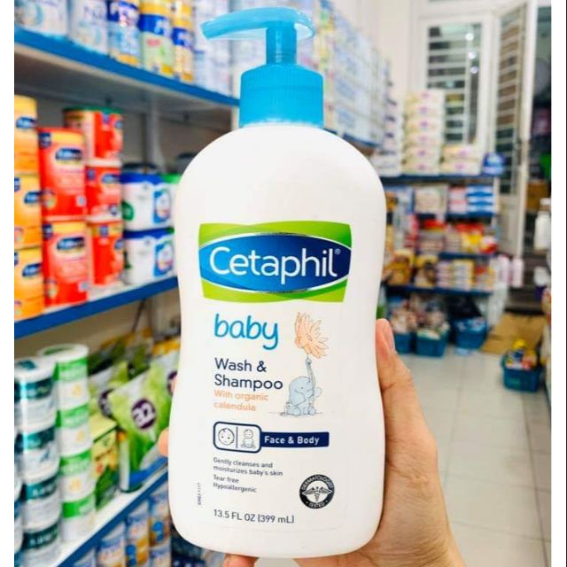 Cetaphil tắm gội hữu cơ Organic - Cetaphil Baby Wash &amp; Shampoo with Organic Calendula