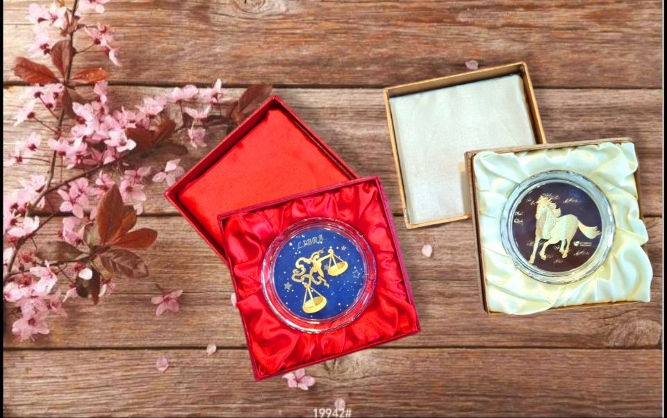 Chặn giấy cung hoàng đạo dát vàng 24k MT Gold Art- Hàng chính hãng, trang trí nhà cửa, phòng làm việc, quà tặng sếp, đối tác, khách hàng, tân gia, khai trương