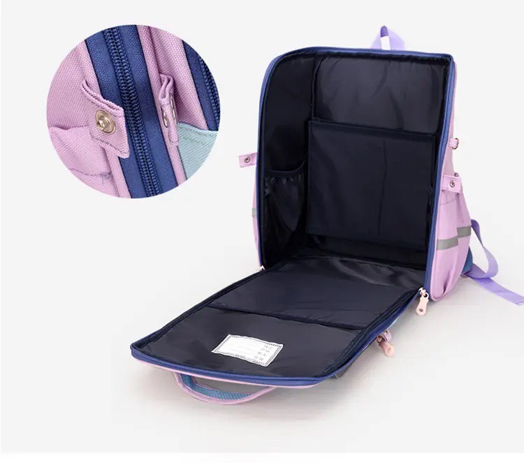 Ba lô học sinh cấp 1&2 siêu nhẹ chống gù chống nước cao cấp phong cách châu âu