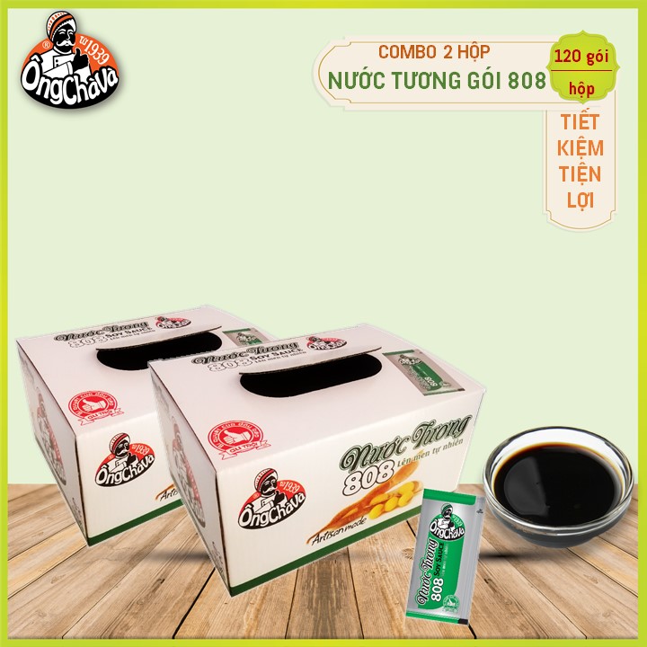 Combo 2 Hộp 240 Gói Nước Tương Gói 808 Ông Chà Và