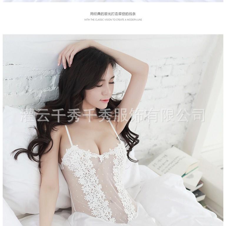 Đầm ngủ sexy - Đồ ngủ mặc nhà - Đồ ngủ gợi cảm - Đầm ngủ sexy K1 - đồ ngủ sexy kèm chip lọt khe