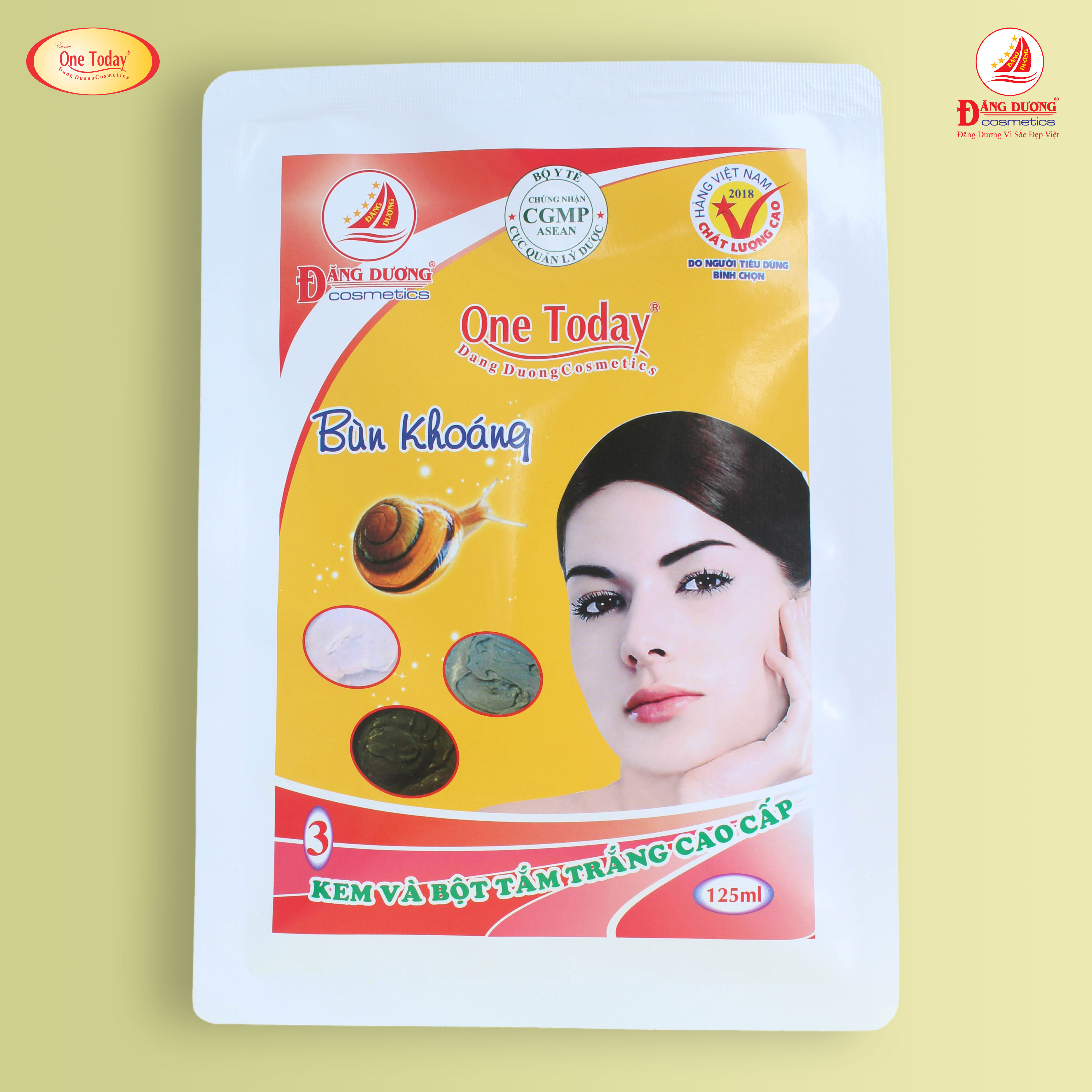 ONE TODAY - KEM VÀ BỘT TẮM TRẮNG CAO CẤP BÙN KHOÁNG - 125g