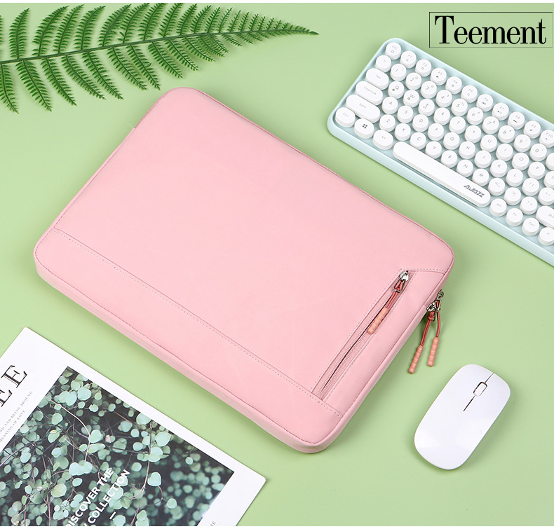 Túi Chống Sốc Laptop Cao Cấp Teement , Lót Trong Dày, Chống Xước, Chống Thấm Nước, Công Nghệ Giảm Chấn Bảo Vệ Laptop, Chống Va Đập Máy Tính An Toàn Hiệu Quả, Dành Cho Laptop ,13,14,15,15.6inch – Hàng Chính Hãng – Màu Hồng – 15-15.6 inch