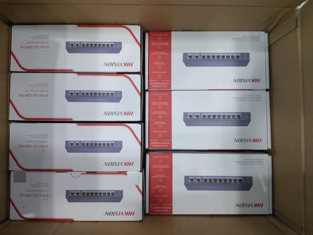 DS-3E0310P-E/M Switch mạng 8 cổng PoE , 2 cổng uplink 10/100/1000 Mbps - SP chính hãng HIKVISION BH 24 tháng