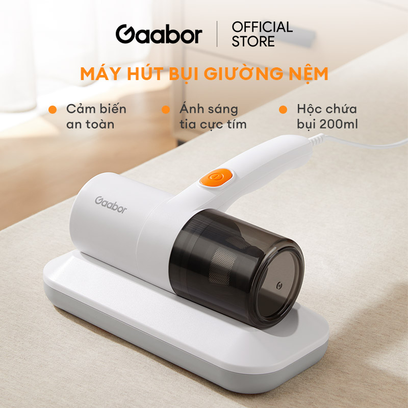 Máy hút bụi giường nệm Gaabor VCD10M-WH02A công suất 300W lực hút 10000PA có tia UV diệt khuẩn chăn ga ghế sofa - Hàng chính hãng