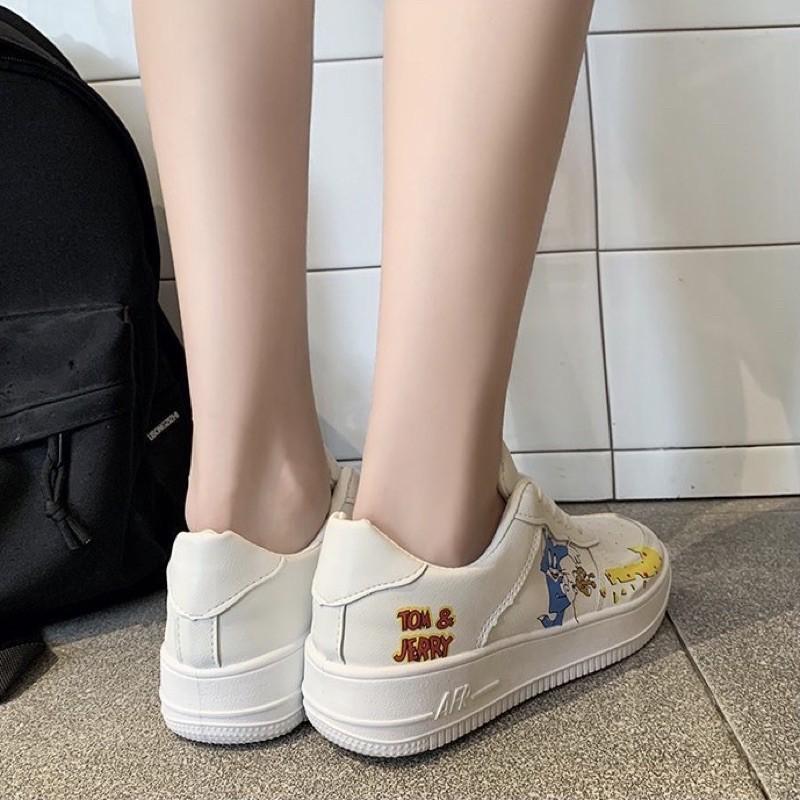 Giày thể thao sneakers nữ tom & jerry độn đế siêu hot hit
