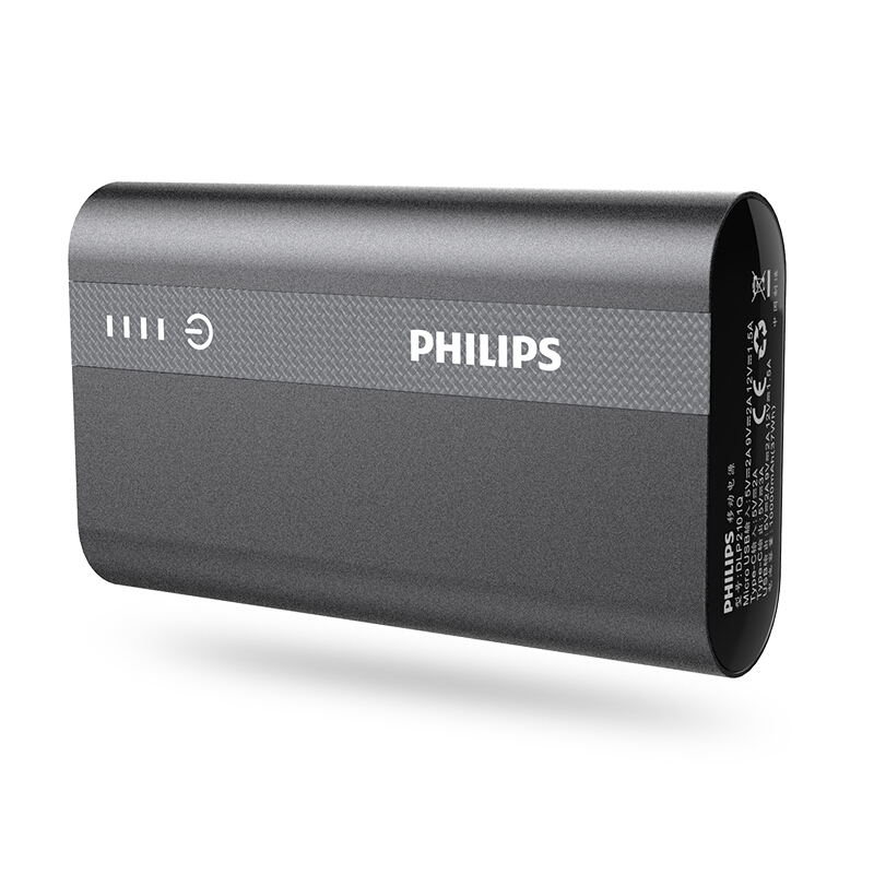 Pin sạc dự phòng Philips DLP2101QBK 10000mAh tích hợp cổng USB-C - Hàng Chính Hãng