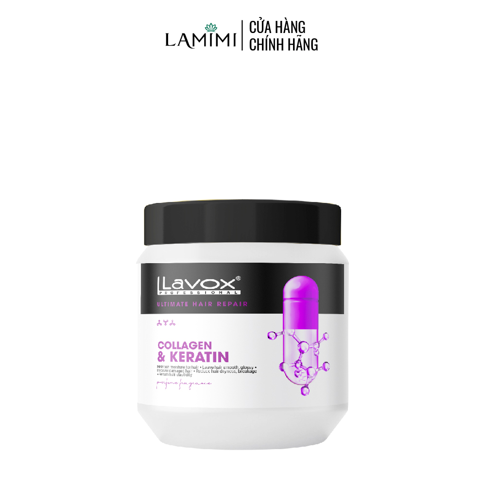 Hấp dầu Lavox Collagen Keratin Phục Hồi Tóc Hư Tổn