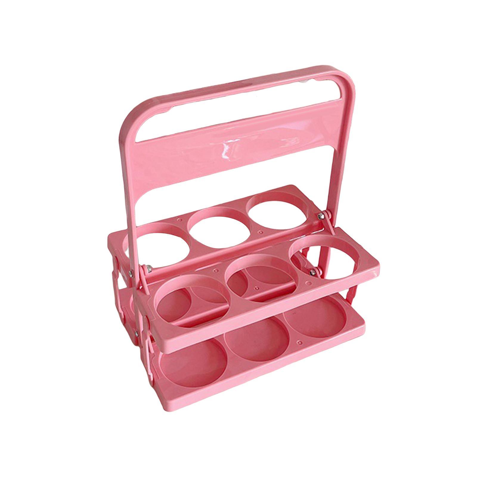 6 Holes Reusable Beer Bottle Carrier Beer Rack Basket for Home Catering Cafe