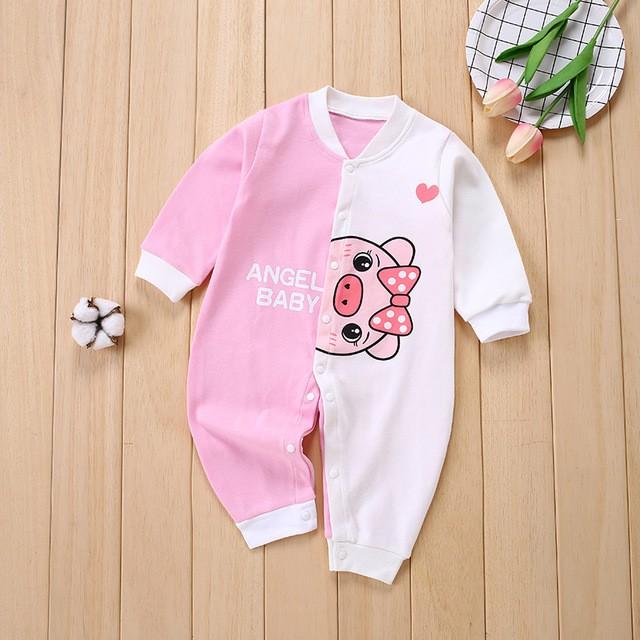 Body Liền Thân Dài Tay Hình Thú Thu Đông Dễ Thương Chất Cotton Cho Bé Gái Bé Trai Từ 0-12 Tháng Tuổi