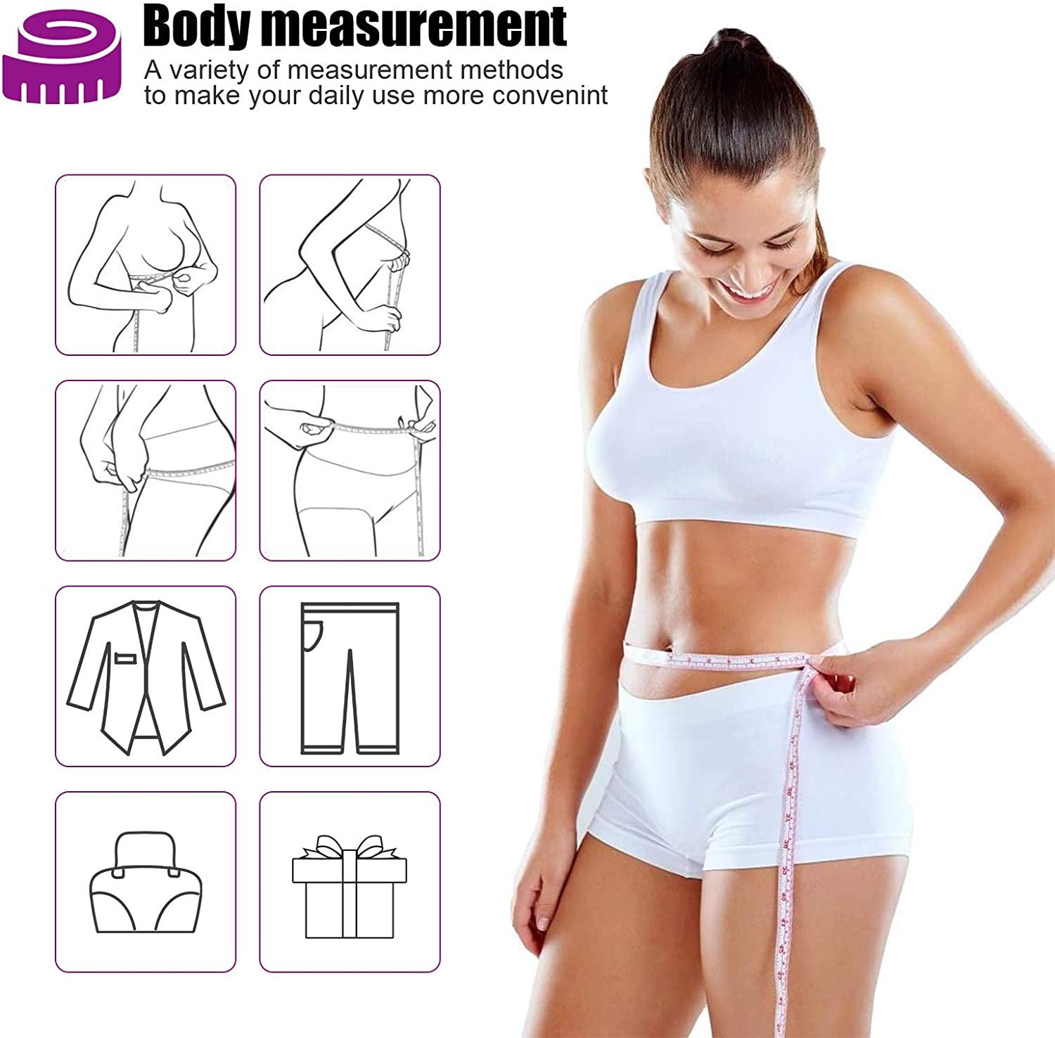 Cuộn thước dây 150cm 60Inch mềm mại thu lại được vỏ có nút bấm dùng để đo vải may đồ và lấy số đo cơ thể