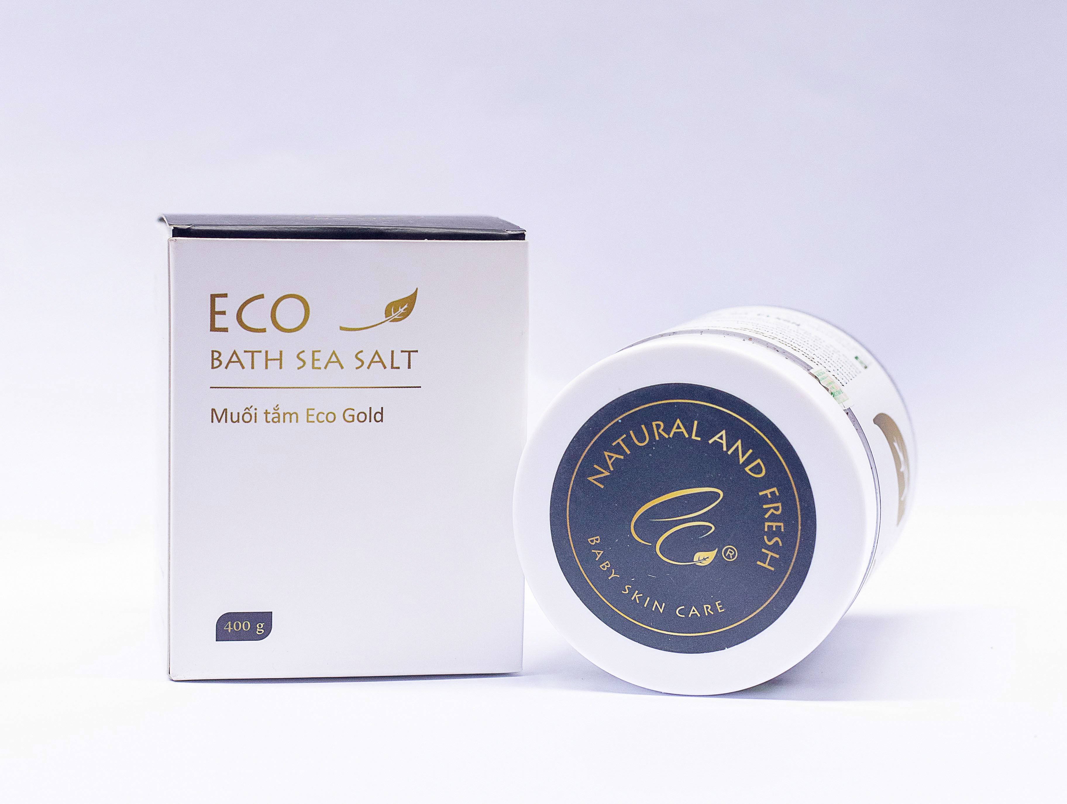 Muối Tắm Bé ECO GOLD 400g - Muối Tắm Cho Bé 100% Thảo Dược Thiên Nhiên Làm Giảm Ngay Các Chứng Viêm Da, Mẩn Đỏ, Mẩn Ngứa và Dị Ứng An Toàn Cho Cả Trẻ Sơ Sinh