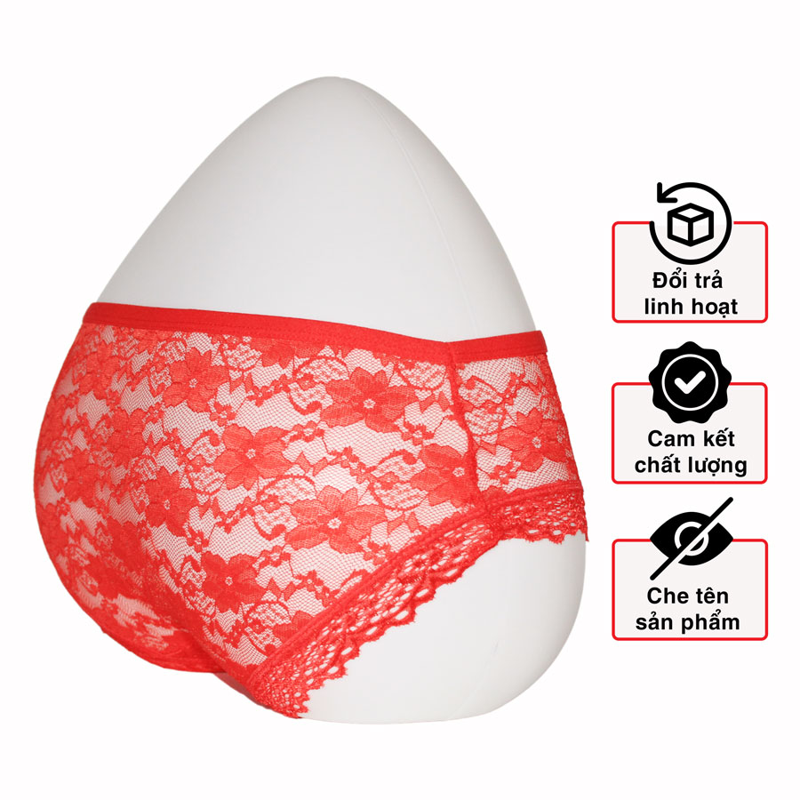 Quần lót ren nữ xuyên thấu gợi cảm cao cấp, quần lót nữ sexy chất vải ren thêu siêu nhẹ, kháng khuẩn, mềm mịn FreeSize <60kg