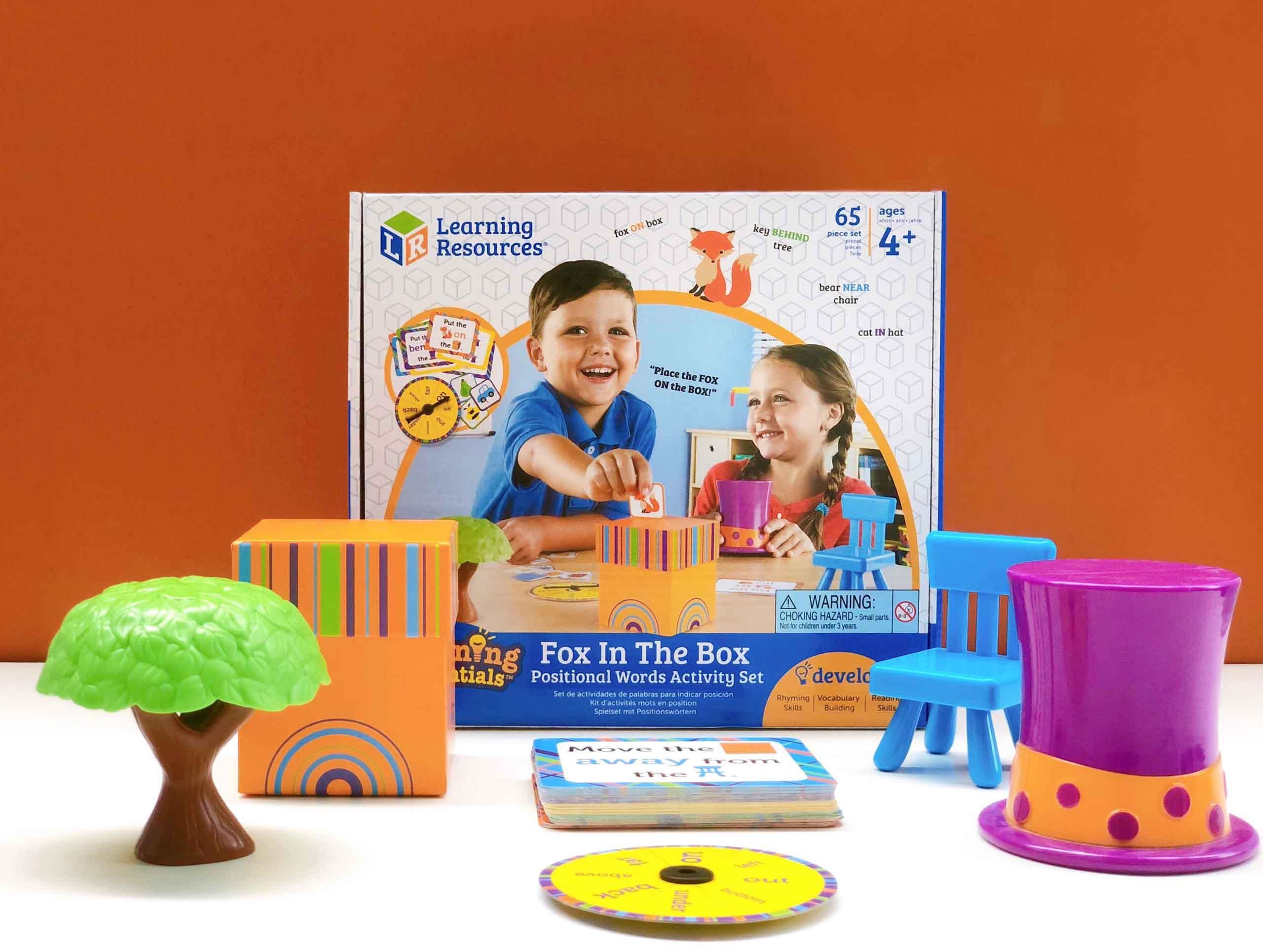 Learning Resources Bộ hoạt động học từ vựng chỉ vị trí - Fox in the Box Positional Words Activity Set