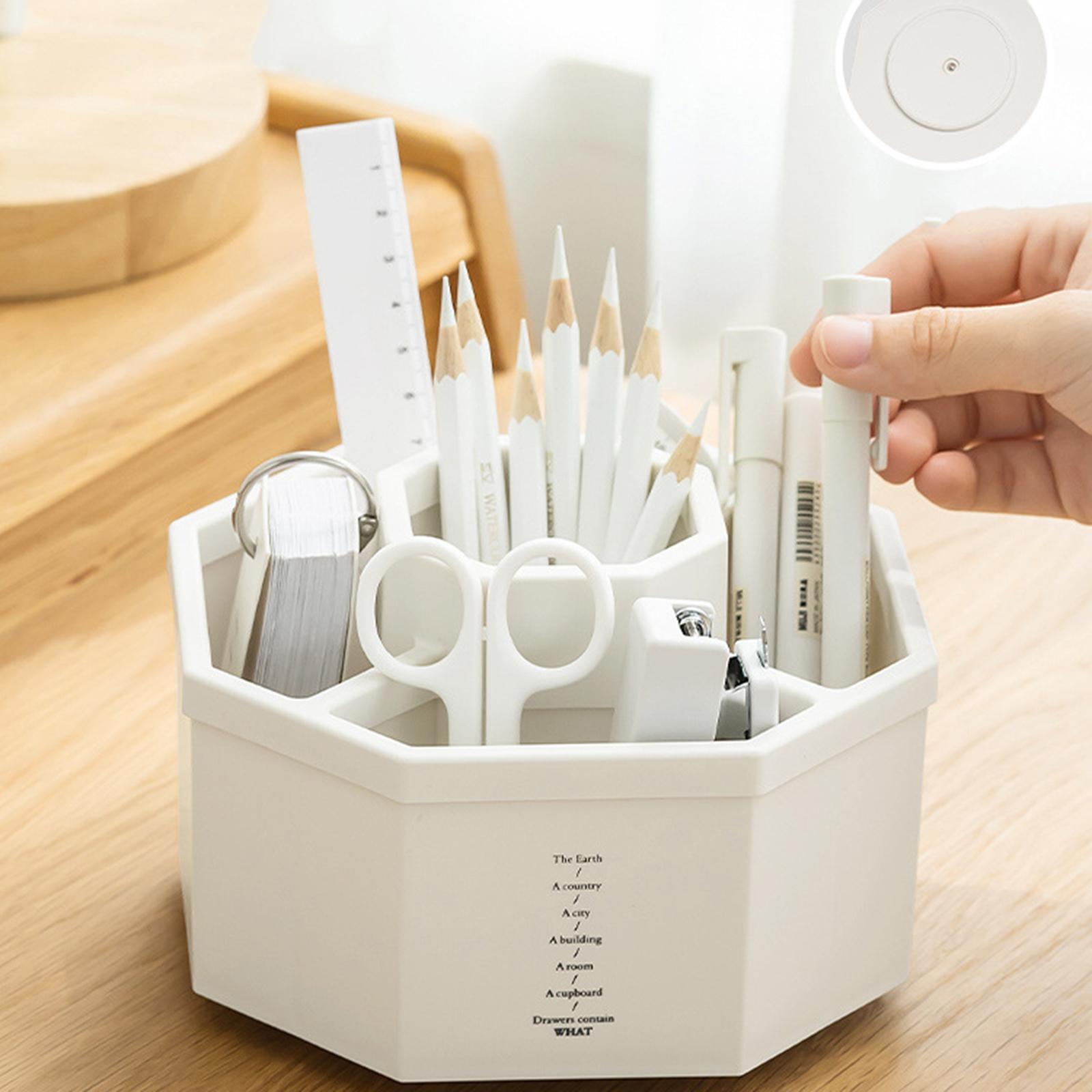 Rotatable Desktop Storage Box Pen Holder Organizer Rack for Makeup