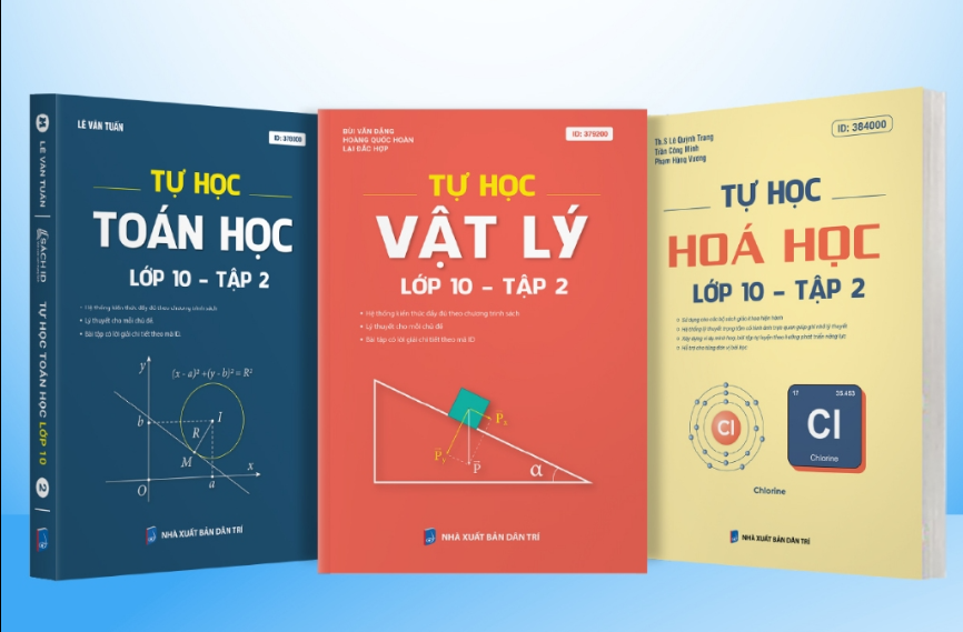 Sách lớp 10 chương trình mới học môn Toán Lý Hoá học kì 2 bản mới nhất moonbook