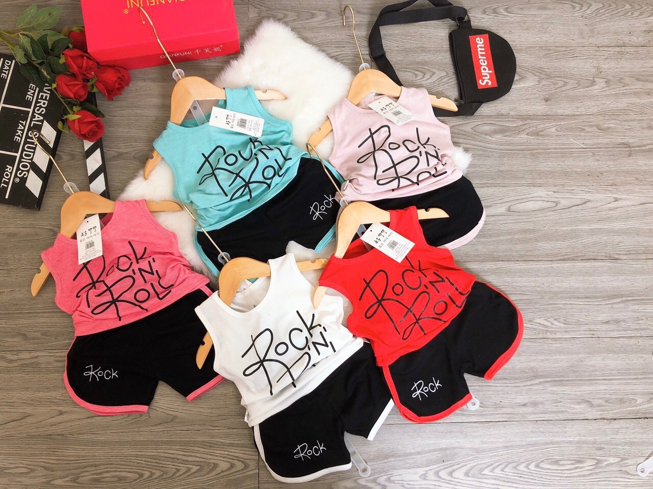 Bộ quần áo ba lỗ chất cotton cho bé siêu đẹp co dãn 4 chiều thấm hút tốt