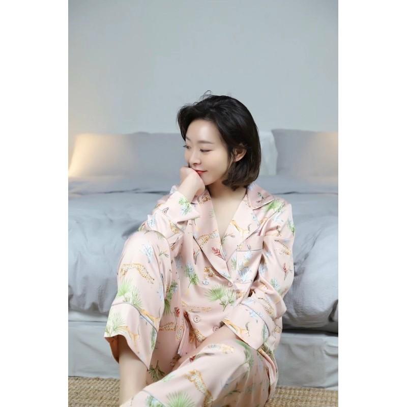 PIJAMA HOẠ TIẾT 4 CÚC DỨA S H E R L A R R CAO CẤP