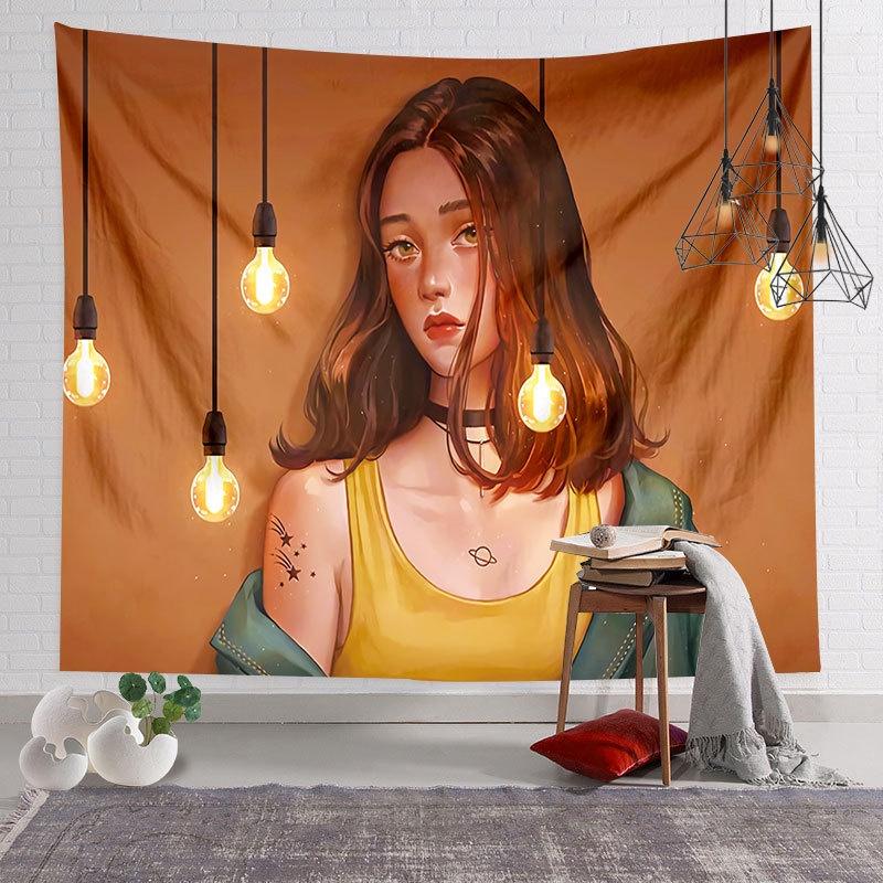 Thảm Treo Tường, Decor phòng ngủ, vải treo tường vintage